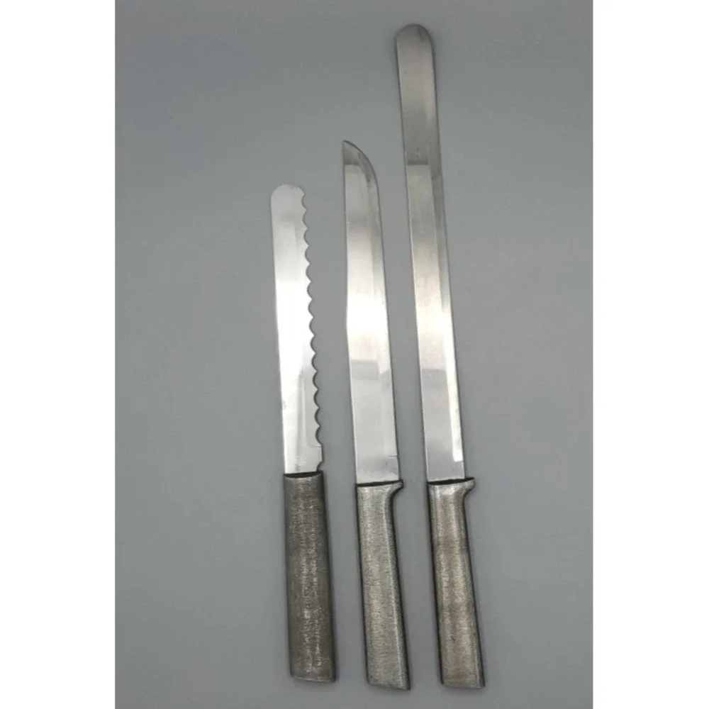 Rada Cutlery Knife Set of 3,‎ 1 Serrated 2 Straight Slicer Meat & Bread Knives